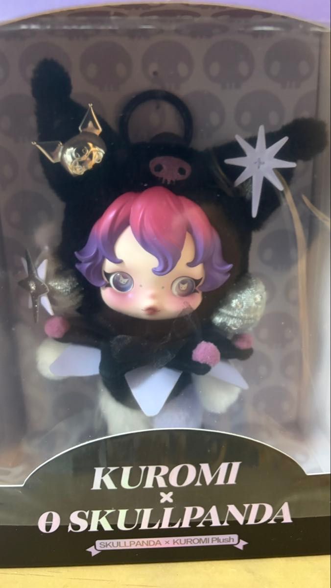 SKULLPANDA×KUROMI スカルパンダ クロミ ぬいぐるみペンダント POPMART