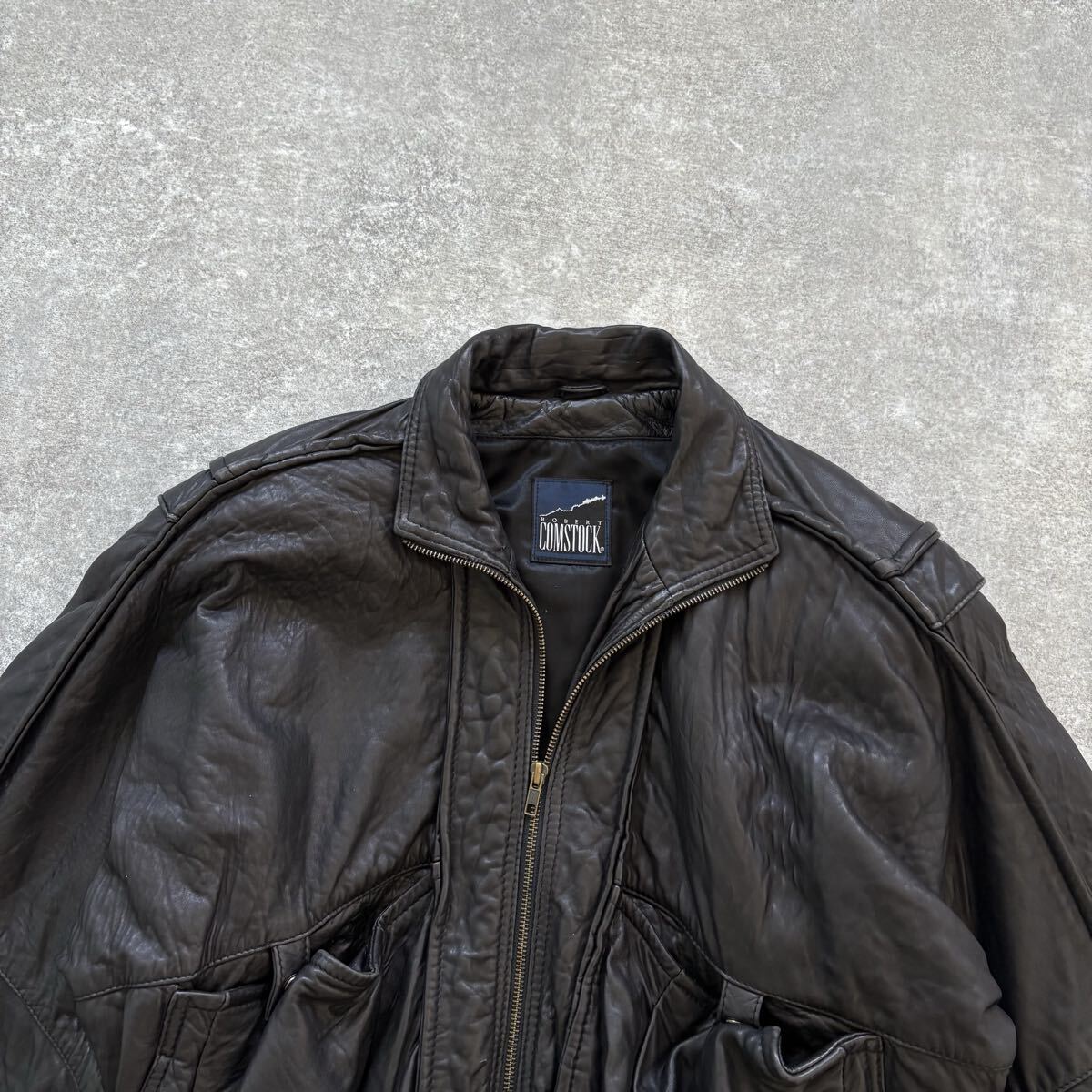 COMSTOCK】90s ヴィンテージ レザージャケット シープスキン 羊革 本革