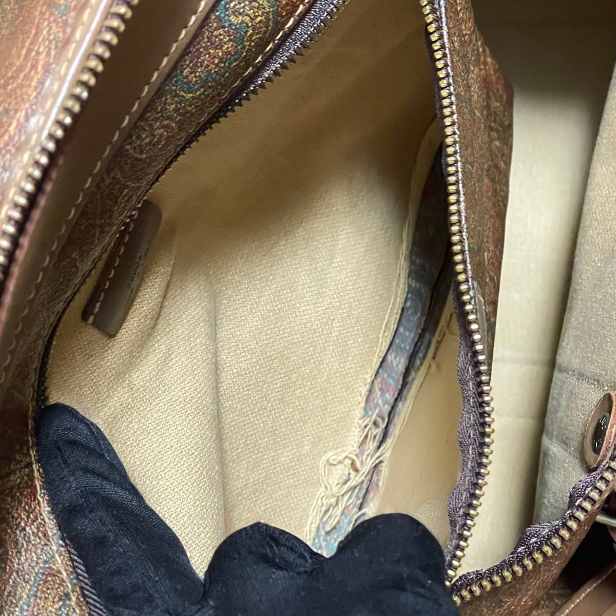 ETRO エトロ ボストンバッグ PVC ペイズリー柄 大容量 旅行鞄 2way