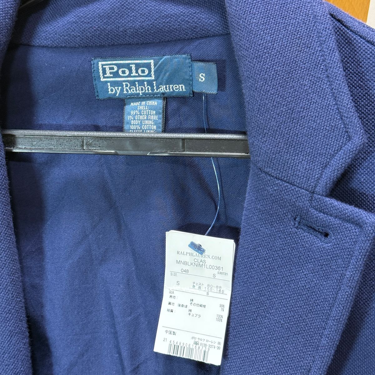 新品 Polo Ralph Lauren テーラードジャケット Sサイズ ネイビー 紺