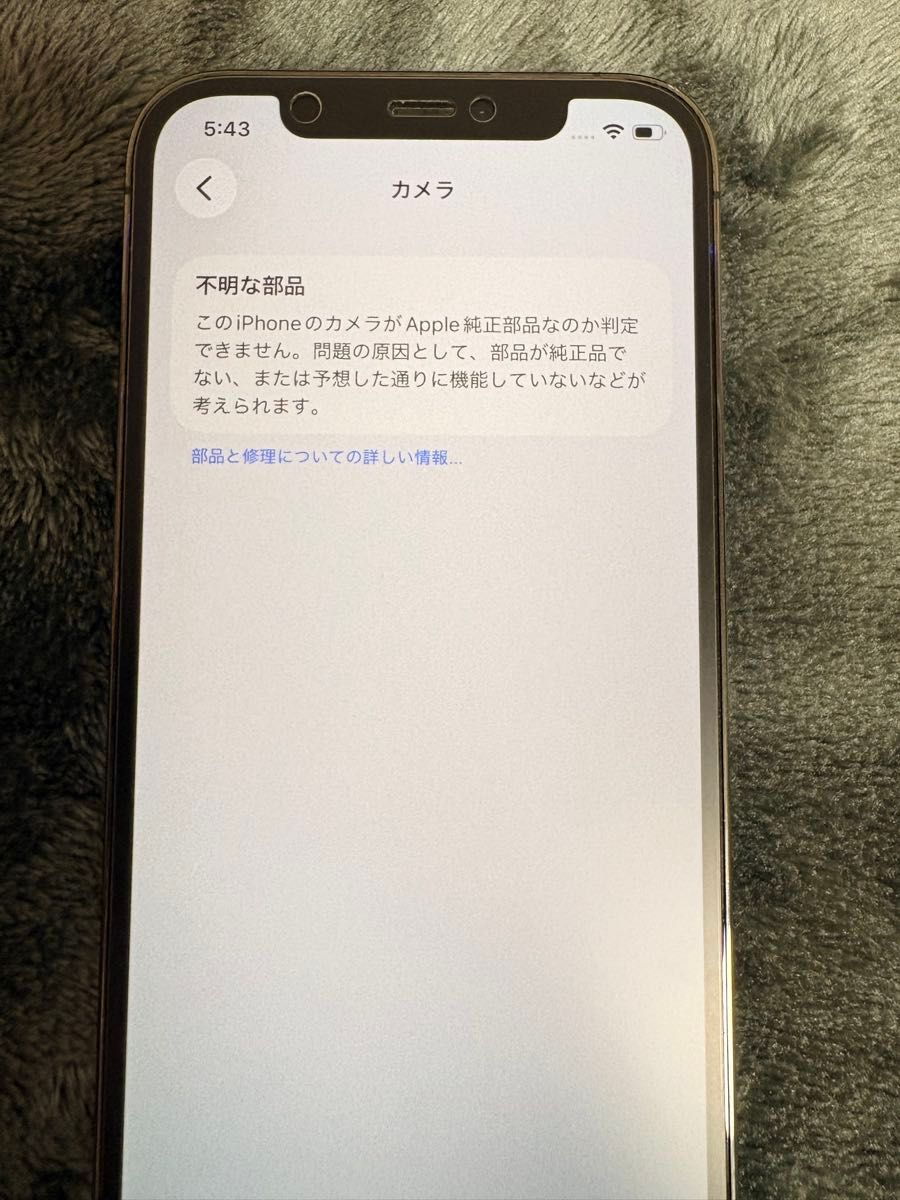 iPhone12pro 256gb SiMフリー グラファイト カメラ難あり 交換歴・修理