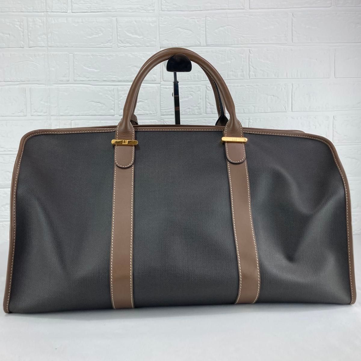 美品】Dunhill ダンヒル ボストンバッグ 旅行バッグ ダークグレー PVC