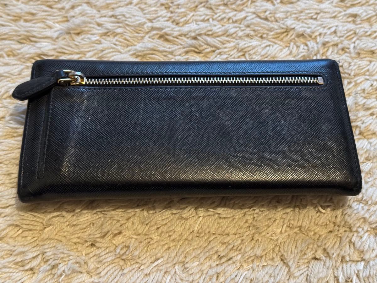 PRADA プラダ 長財布 ブラック ゴールドロゴ サフィアーノ｜Yahoo