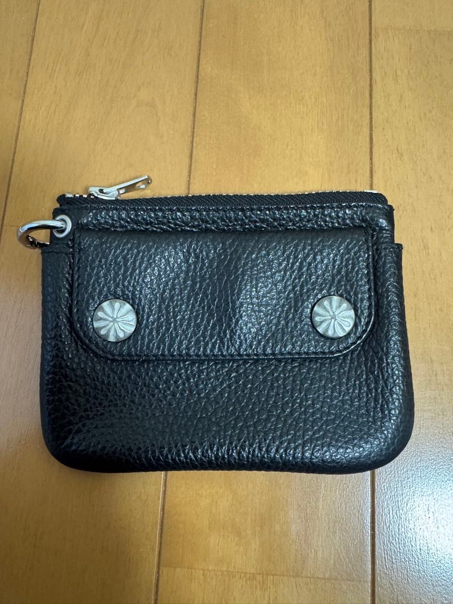 LOMEI LEATHER WORKS zipper compact walletブラック ウォレット