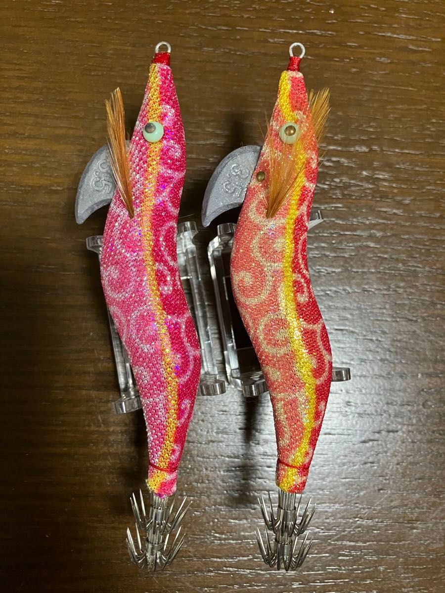 ほぼ未使用】餌木猿 3 5号 ネイチャー斎藤 ピンクカラクサ ノーマル 2