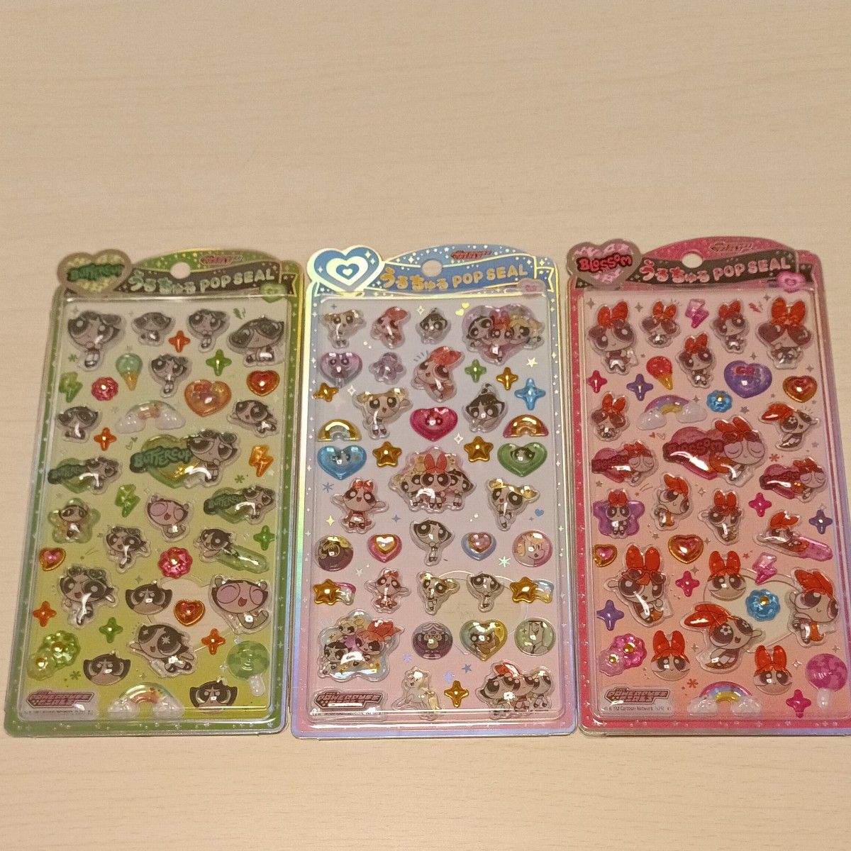 パワーパフガールズ うるちゅるポップシール 3枚セット ブロッサム