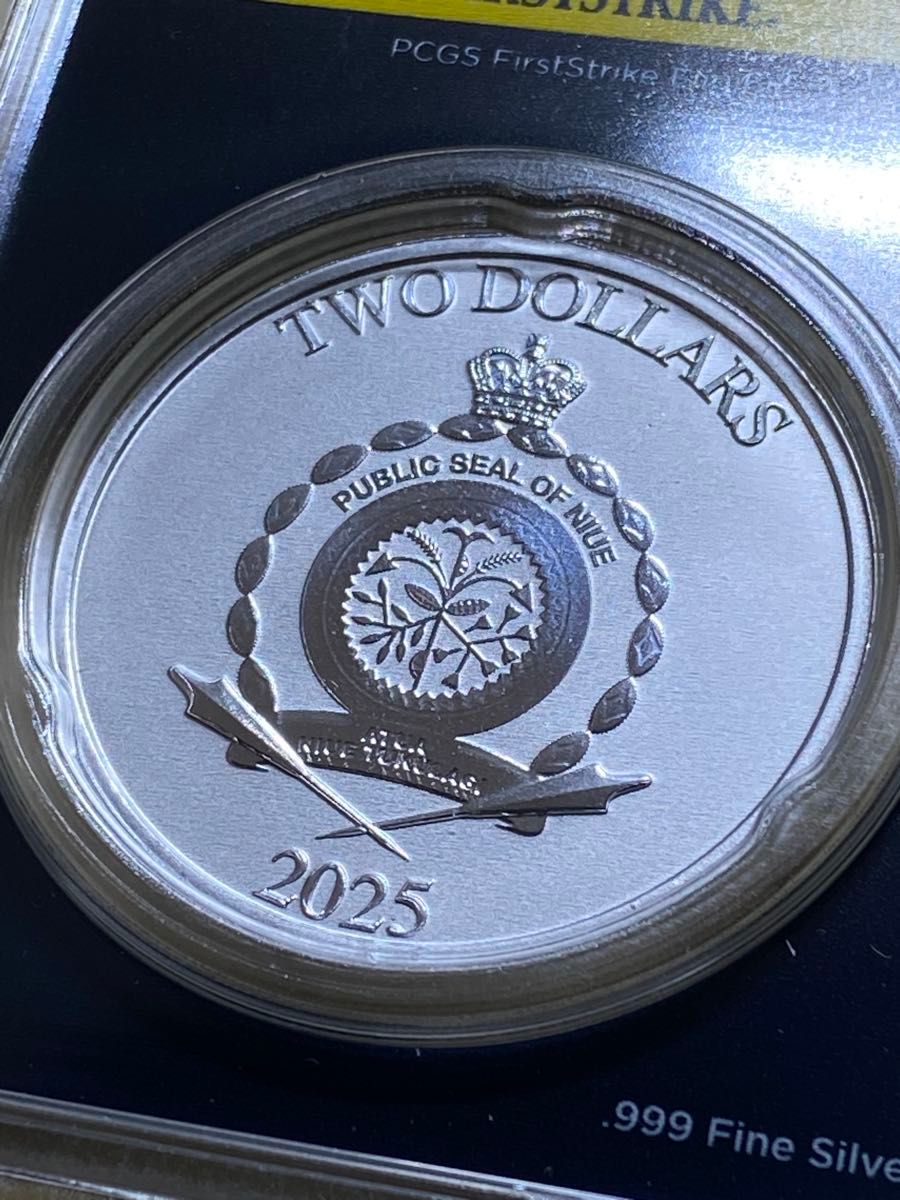 2025年 ニウエ 2ドル銀貨（純銀31 1g）ミッキークリスマス 保護