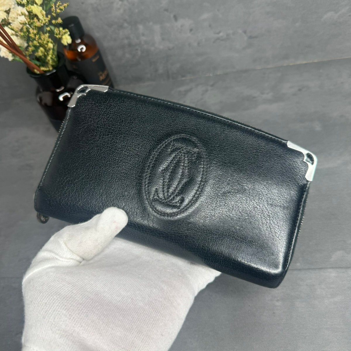良品】Cartier カルティエ ラウンドファスナー 長財布 マルチェロ