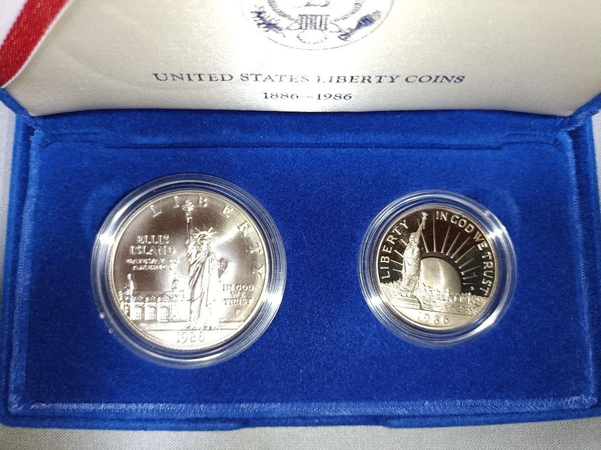 United States Liberty 銀貨 自由の女神像建立100周年 アメリカ 1986