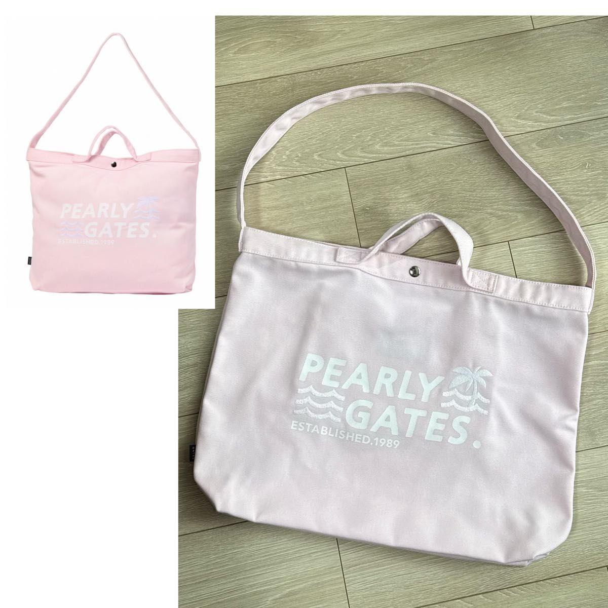 PEARLY GATES（パーリーゲイツ）ビッグトートバッグ ピンク系 ロッカー