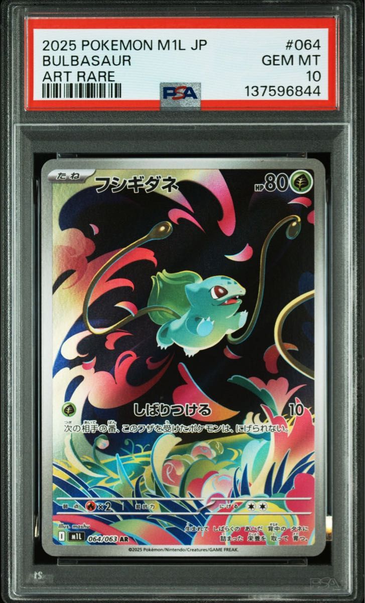 三連番 メガフシギバナex SAR フシギダネ AR フシギソウar PSA10 メガ
