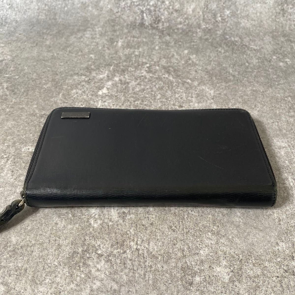 バーバリーブラックレーベル 長財布 オーガナイザー レザー ブラック