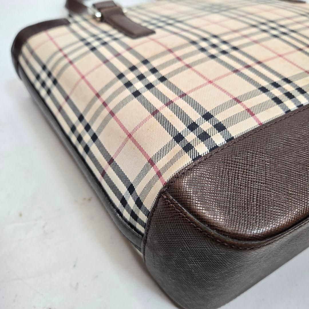 BURBERRY トートバッグ ノバチェック サフィアーノレザー A4収納可能