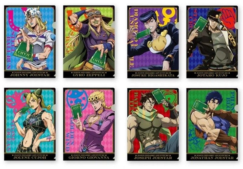 ジョジョの奇妙な冒険A4クリアファイル全8種 コンプリートセット