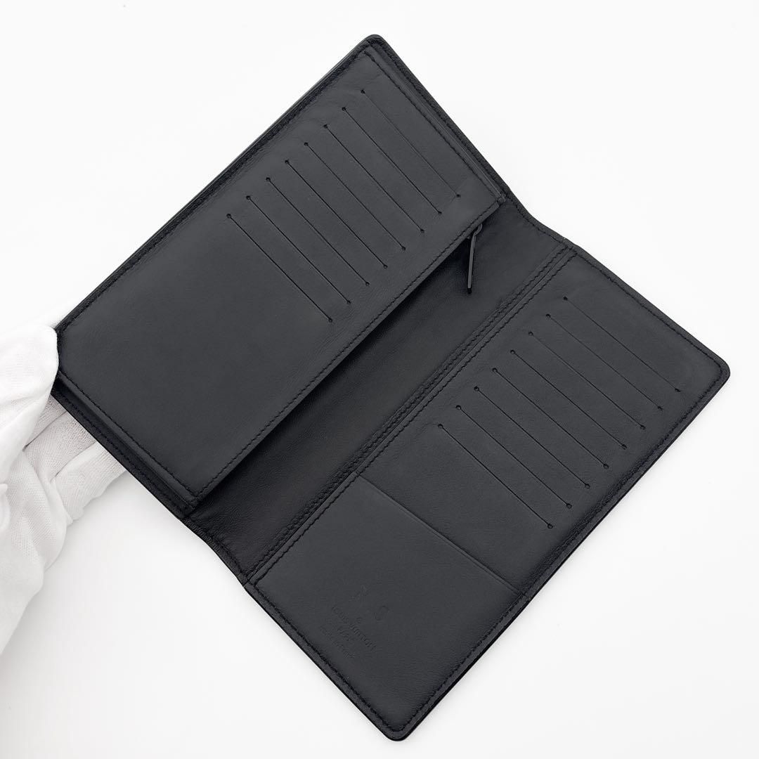 超美品】ルイヴィトン アエログラム ポルトフォイユ ブラザ 黒