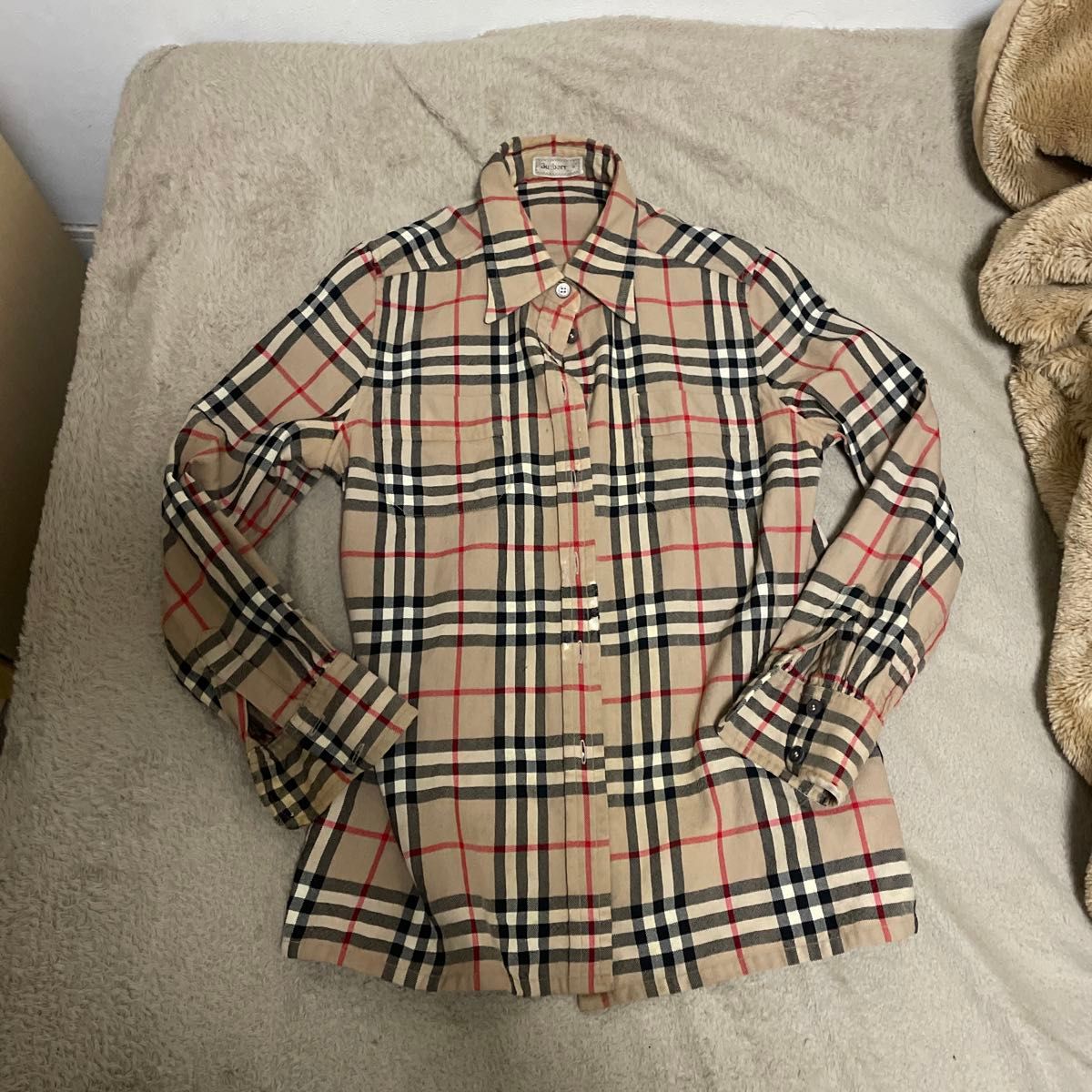 BURBERRY バーバリー ノバチェック 長袖シャツ ベージュ｜Yahoo!フリマ