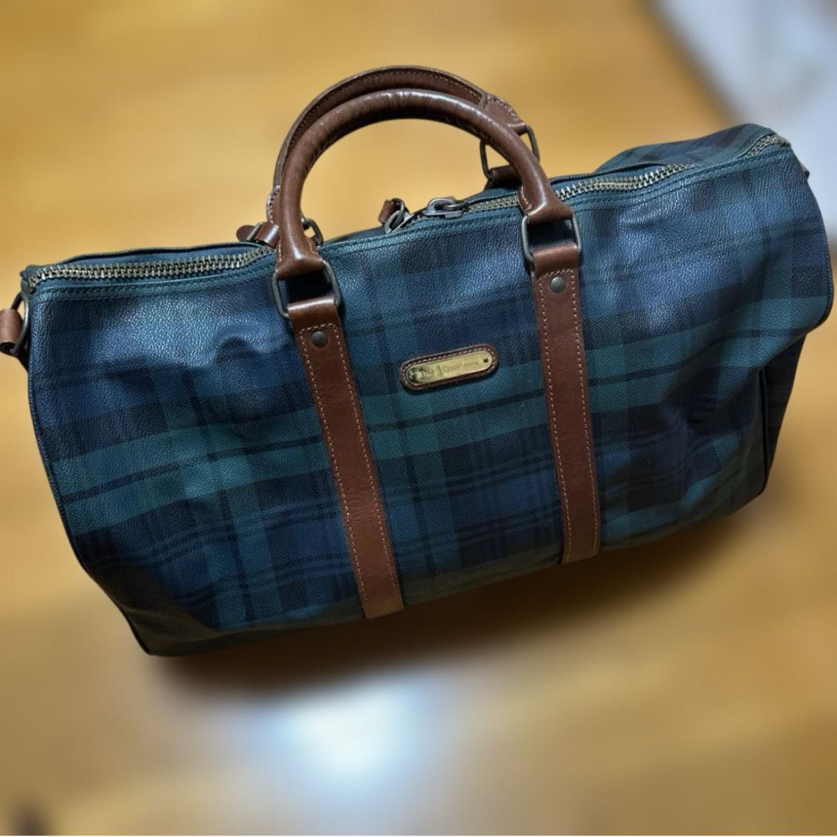 POLO RALPH LAUREN ラルフローレン ボストンバッグ チェック柄 PVC