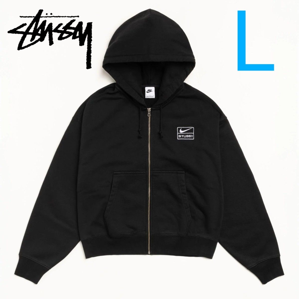 新品】Stussy x Nike Fleece Zip Hoodie フーディー パーカー ブラック