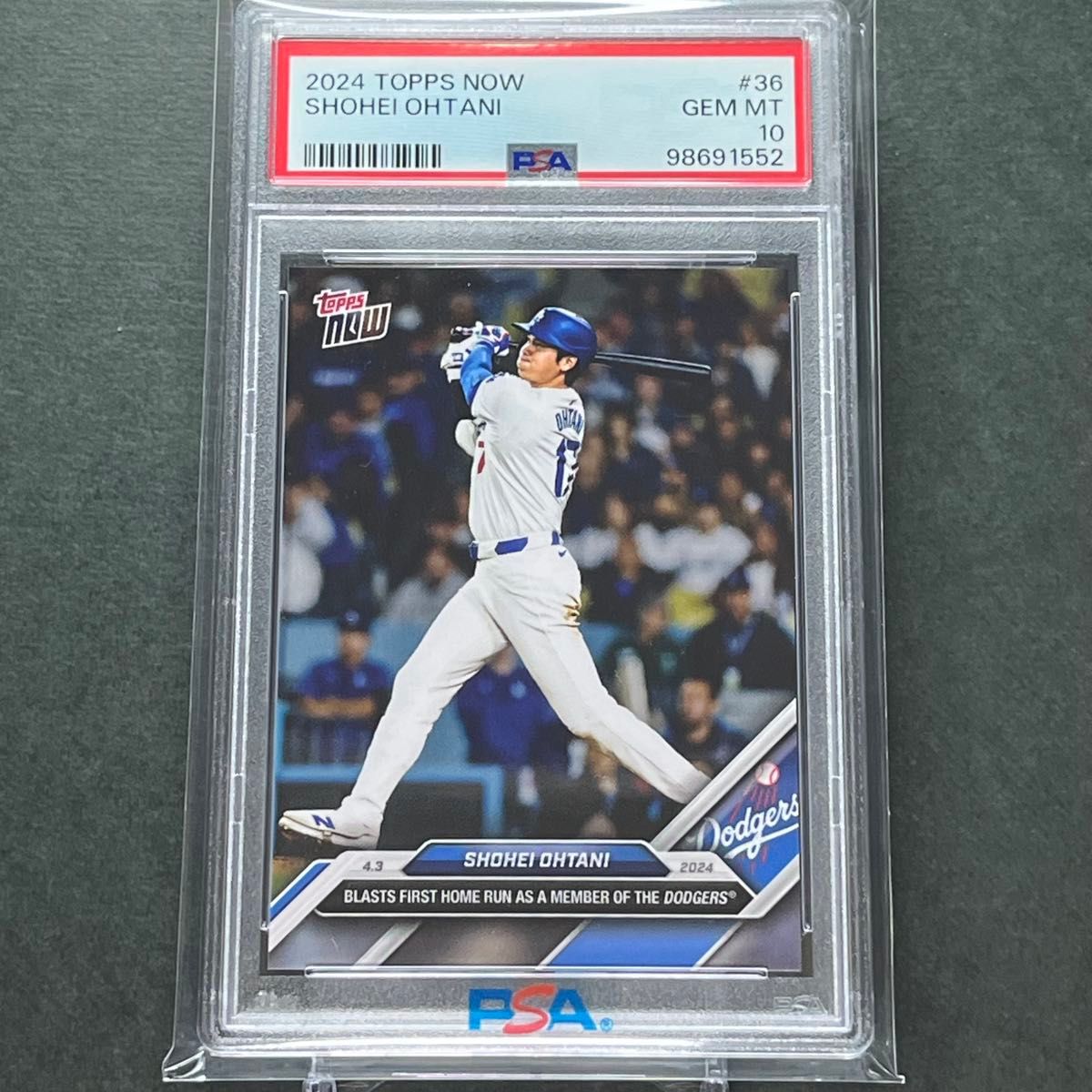 36【PSA10】PSA専用袋入 大谷翔平ドジャース移籍初ホームラン記念 2024