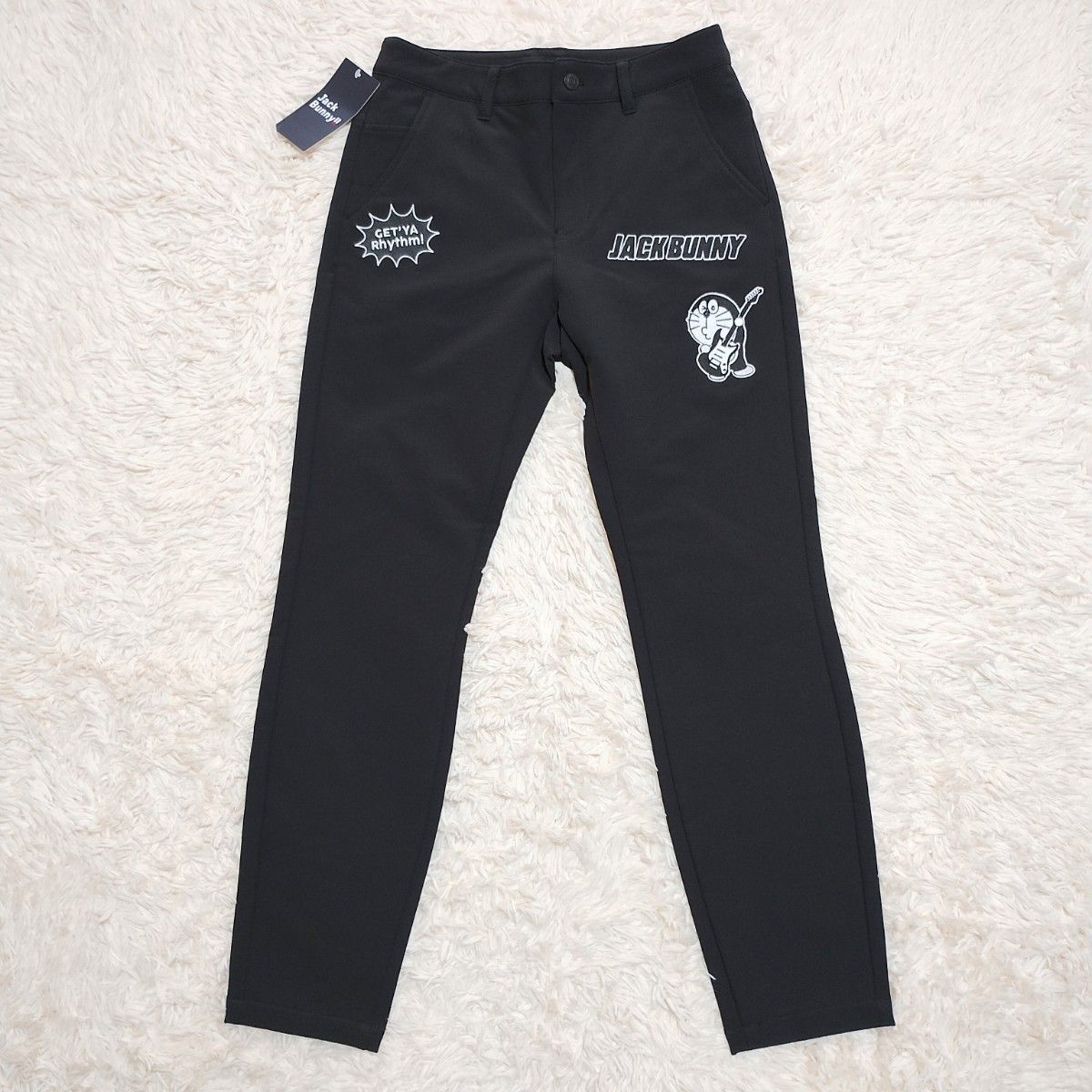 新品 Jack Bunny ジャックバニー ドラえもん ゴルフパンツ コラボ 黒