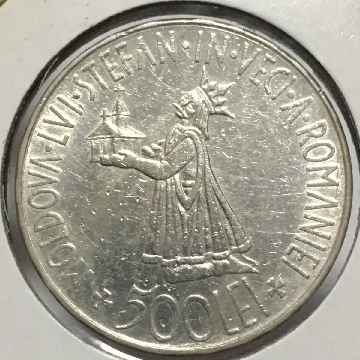 Yahoo!オークション - ルーマニア 500レイ銀貨 ミハイ1世 1941年 レア