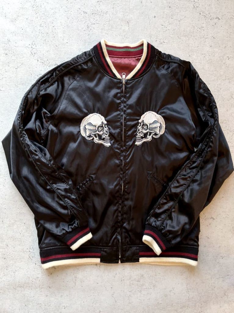 希少 STUSSY SKULL & SNAKE SOUVENIR JACKET ステューシー スカル