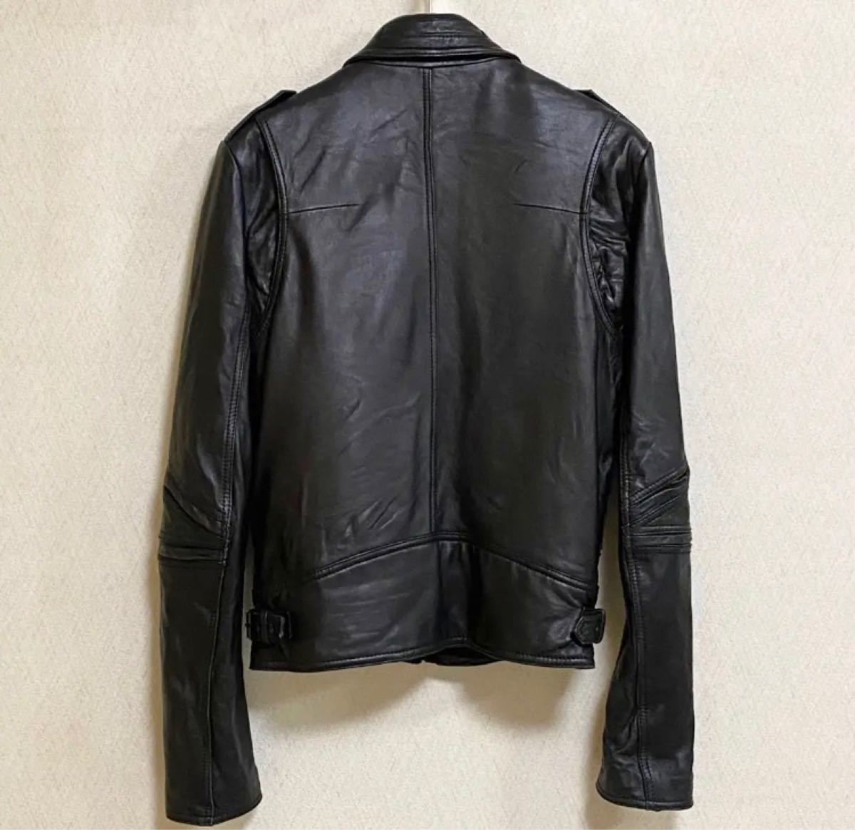 STUD HOMME エディ着 Lジップ ライダースジャケット レザー dior