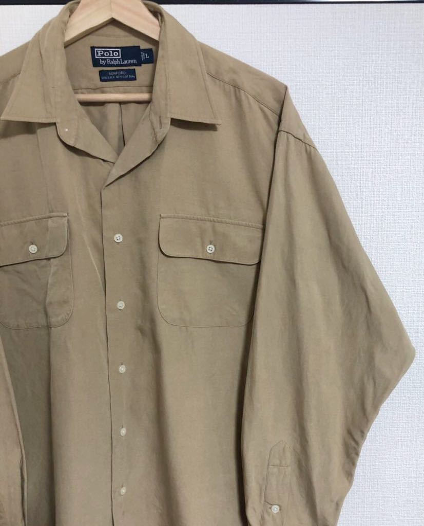 Yahoo!オークション - 完全無地 90s ポロ ラルフローレン オープンカラ