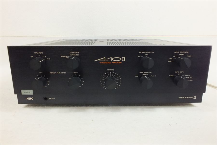 Yahoo!オークション - NEC A-10II プリメインアンプ 取扱説明書有り