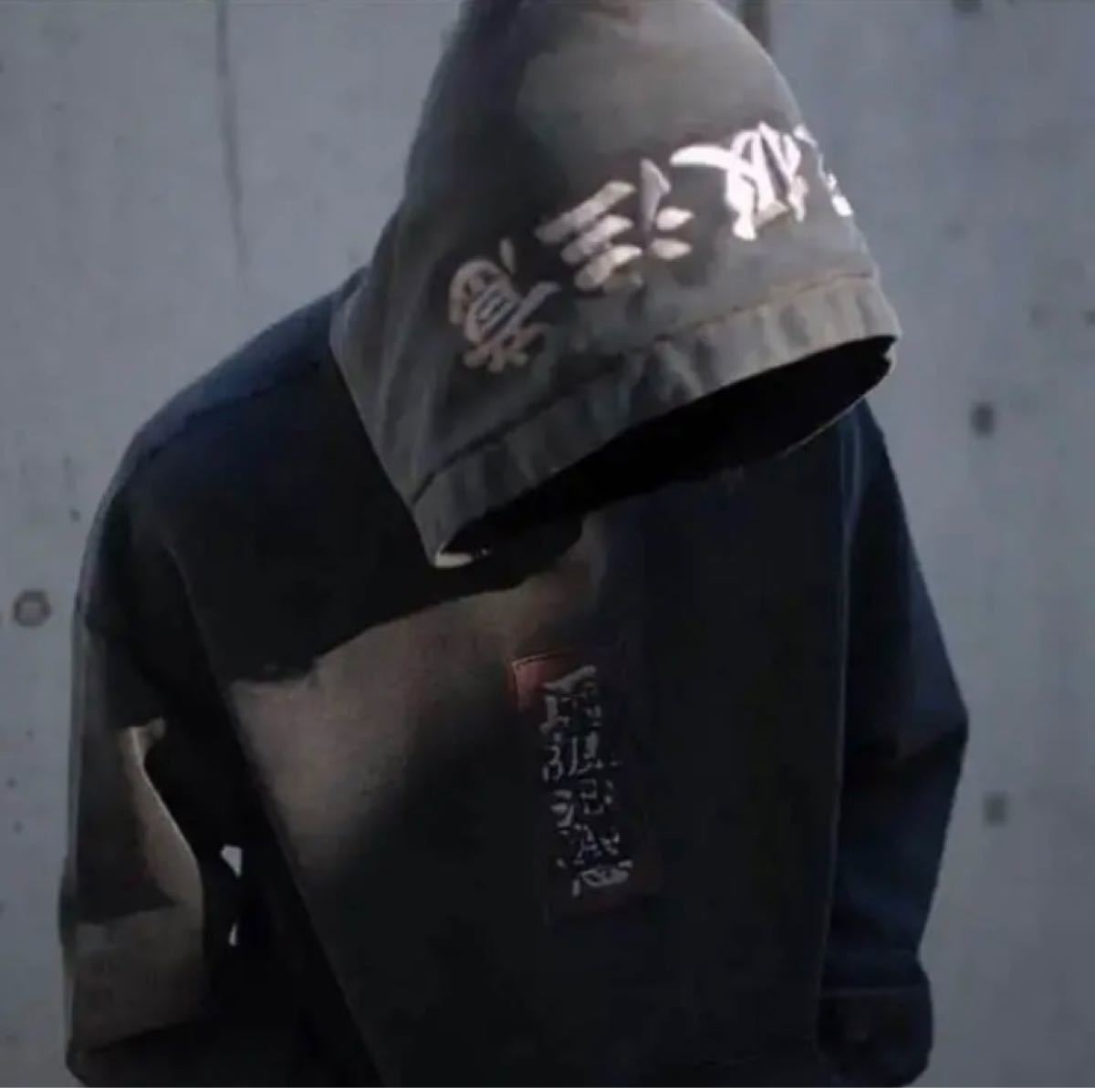 black eye patchブラックアイパッチ 取扱注意 パーカー XLサイズ