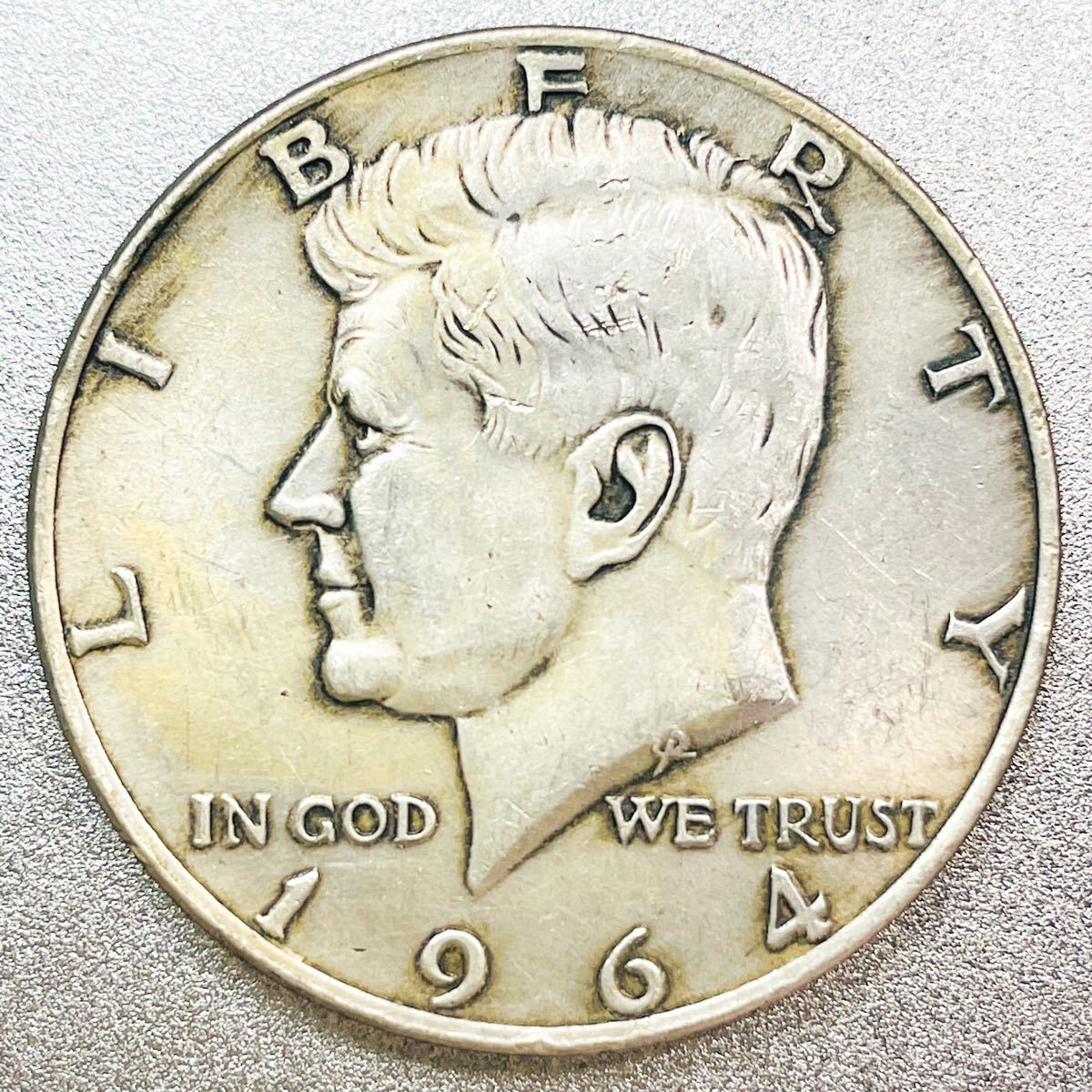 Yahoo!オークション - ケネディ リバティ ハーフダラー 銀貨 1964年 レ