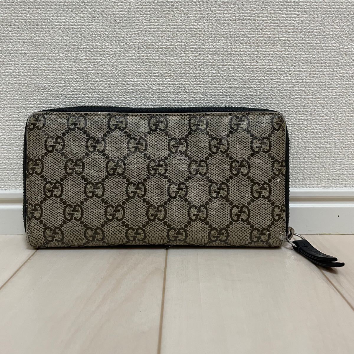 GUCCI グッチ タイガー 虎 長財布 GGスプリーム ラウンドファスナー
