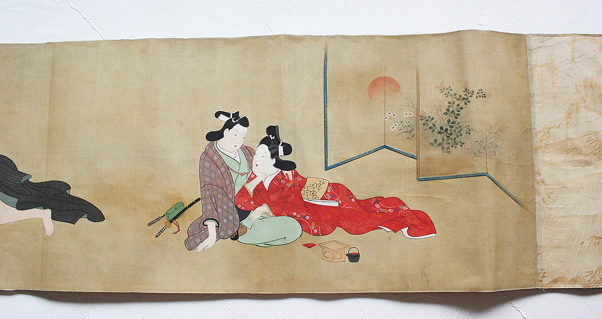 Yahoo!オークション - 巻物『 古画 春画絵巻 長7M 』江戸時代 枕絵艶