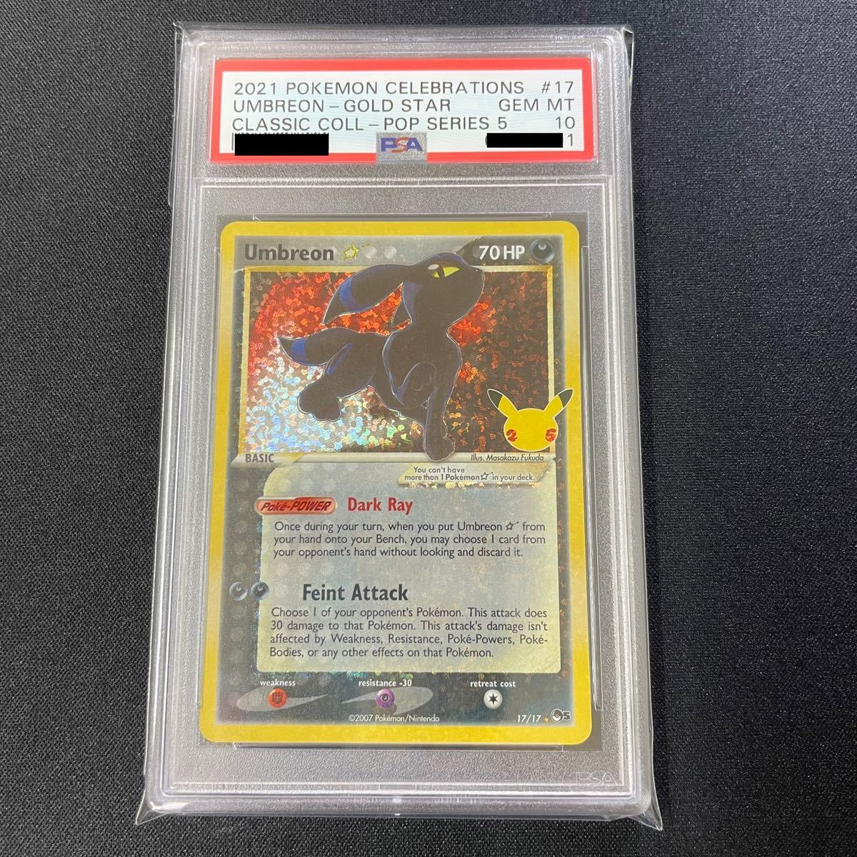 ポケモンカード 【PSA10 】 ブラッキー ゴールドスター 英語版 鑑定品