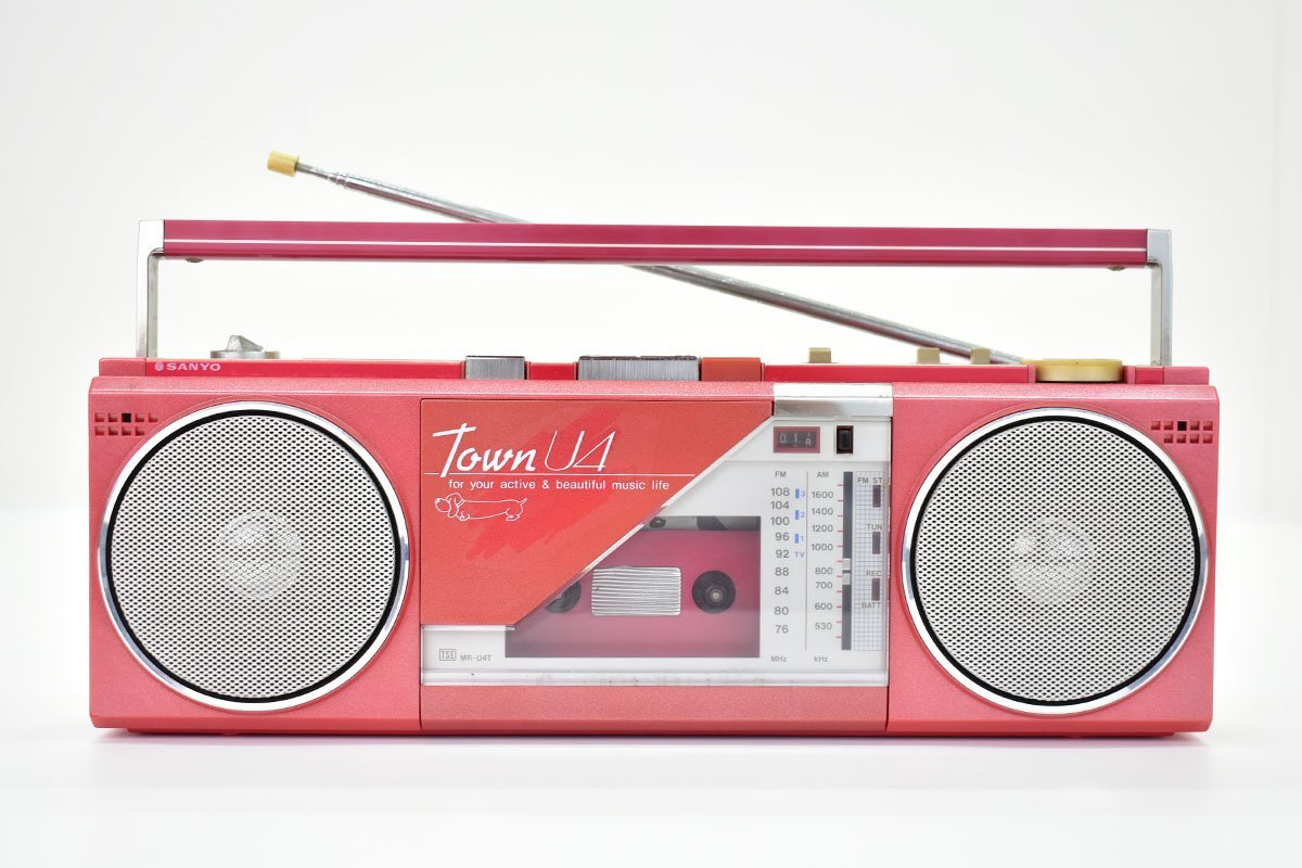 Yahoo!オークション - SANYO MR-U4T TOWN U4 ラジカセ レッド 再生OK[
