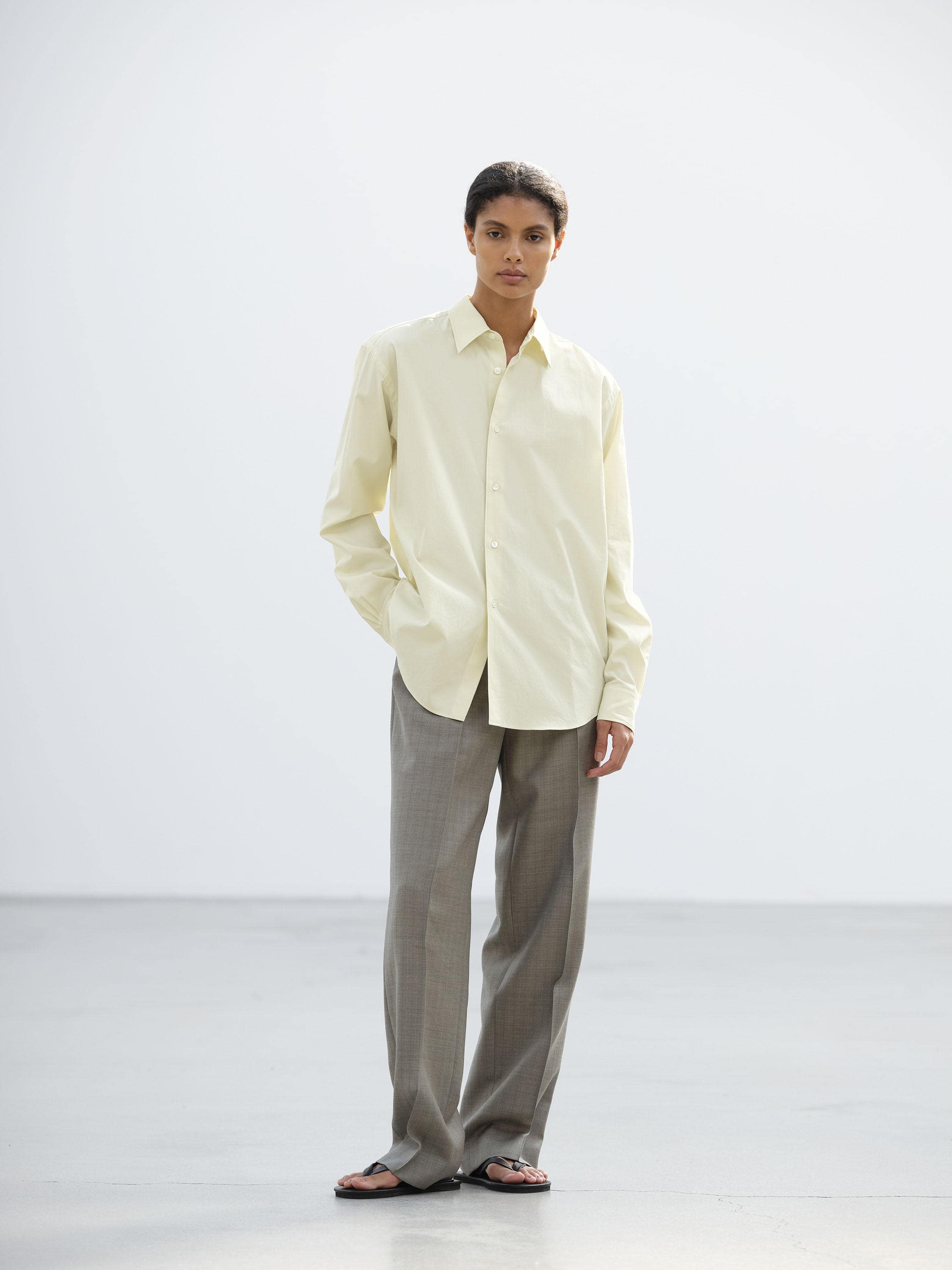 WASHED FINX TWILL SHIRT - AURALEE Official Website