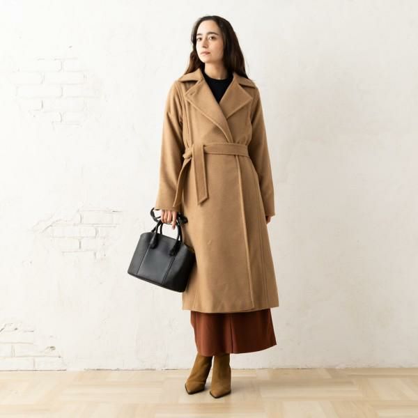 マックスマーラ コート マニュエラ ベルト付き ブラウン レディース