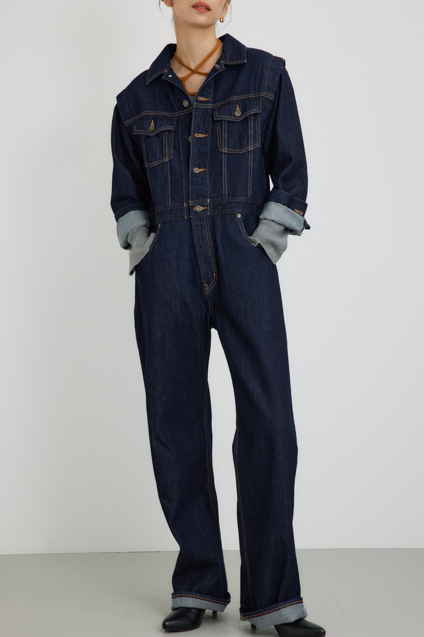 PLUS】2WAYデニムジャンプスーツ｜WOMEN｜250HAP13-183I｜AZUL BY