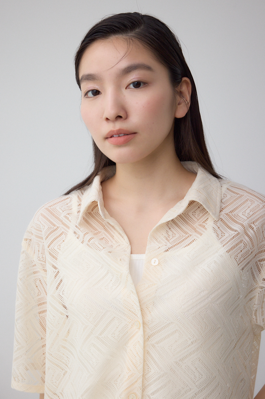 レース半袖シャツ｜WOMEN｜250ISB30-507E｜AZUL BY MOUSSY（アズール