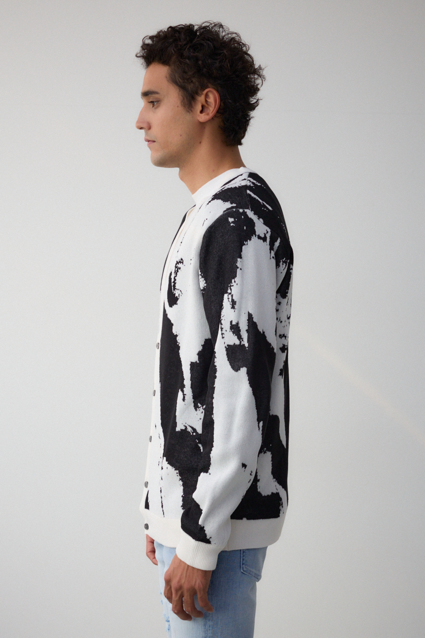 総柄スリムフィットカーディガン｜MEN｜251ISB70-039C｜AZUL BY MOUSSY