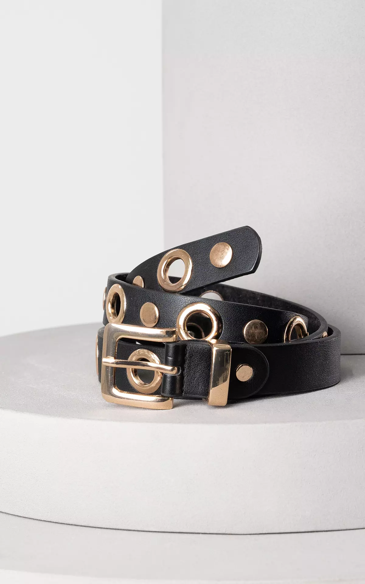 Belt with big studs - Black Gold | Guts & Gusto