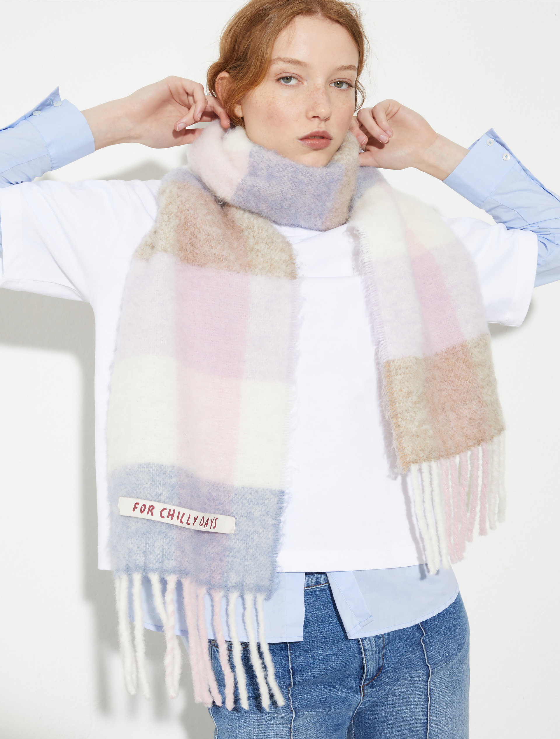 パッティノ] ウール ブレンド チェック スカーフ 1-800 GIFT ALERT