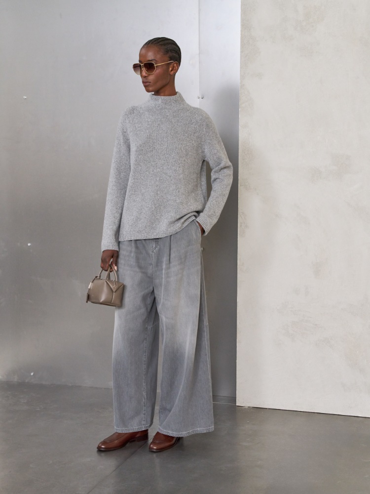 ロード] ウール カシミヤ ハイネック ニット, kaki | Max Mara
