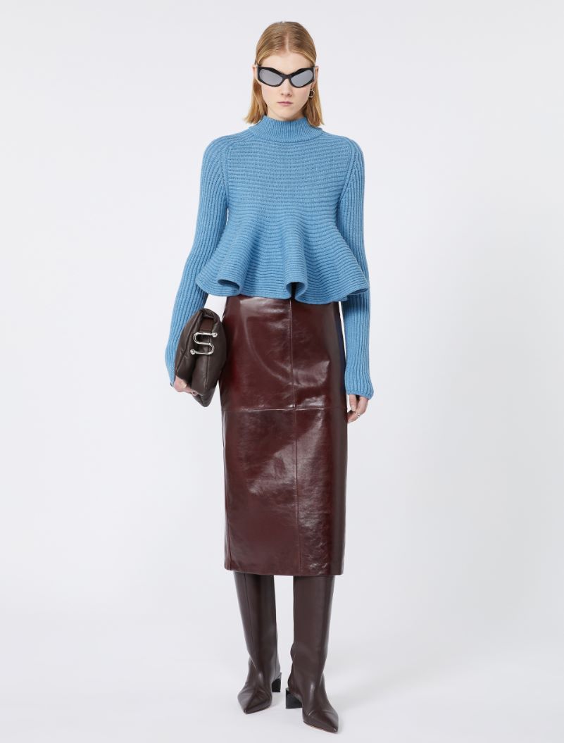 Babydoll Wool Sweater, light blue | Sportmax