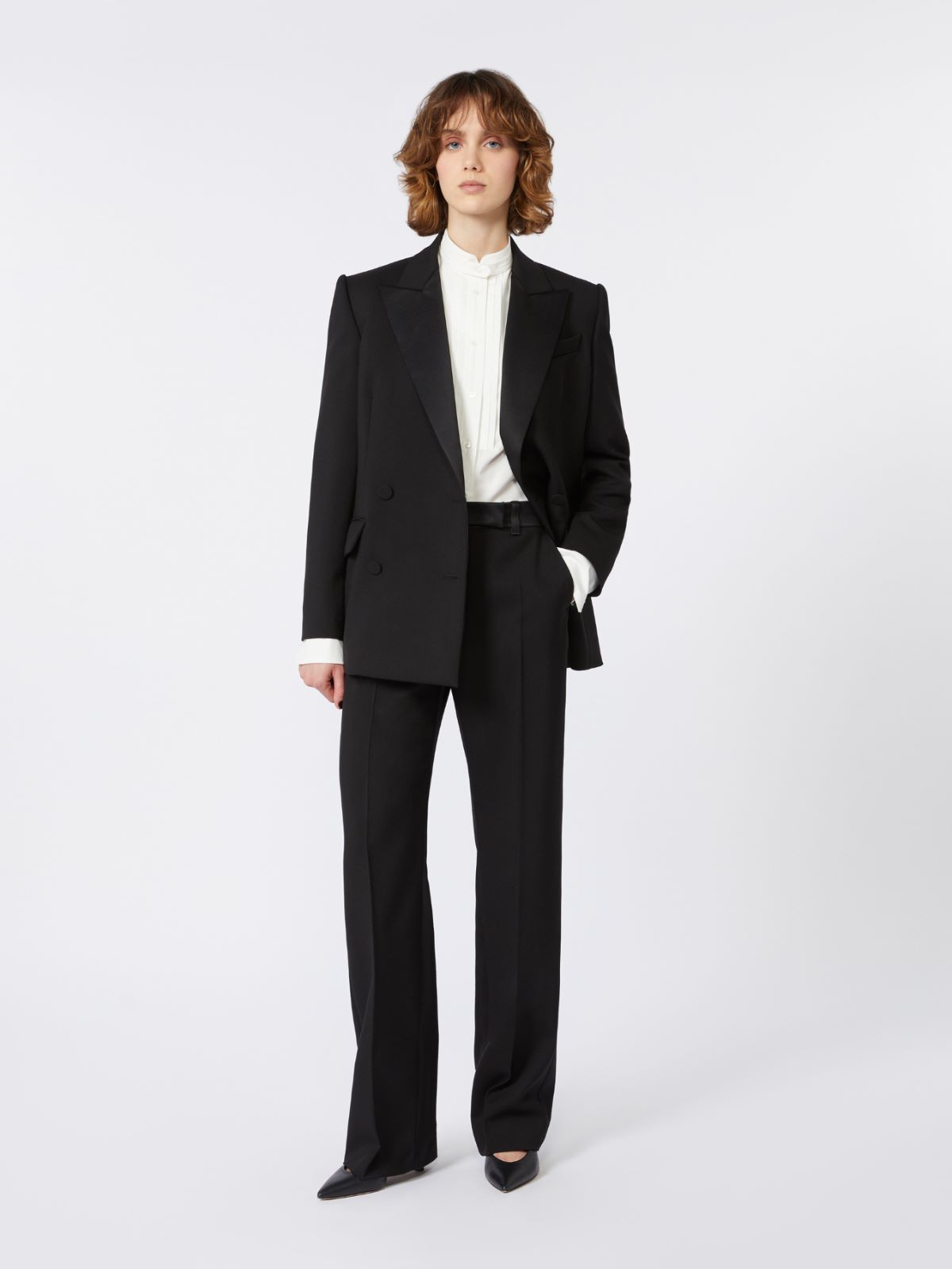 Wool cloth trousers, black | Weekend Max Mara