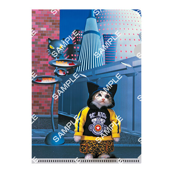 ジャンボカードダス/フラットガシャポン】なめ猫 miniクリアファイル