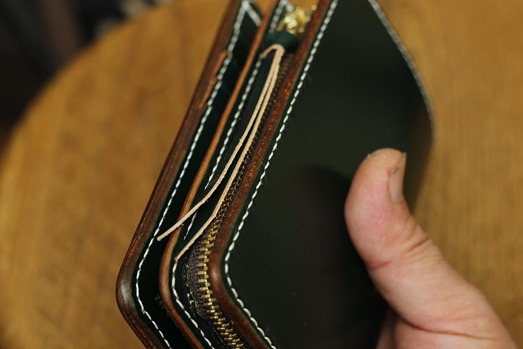 イギリス謹製、ブライドルレザーのダークグリーンで仕立てた、オーダー