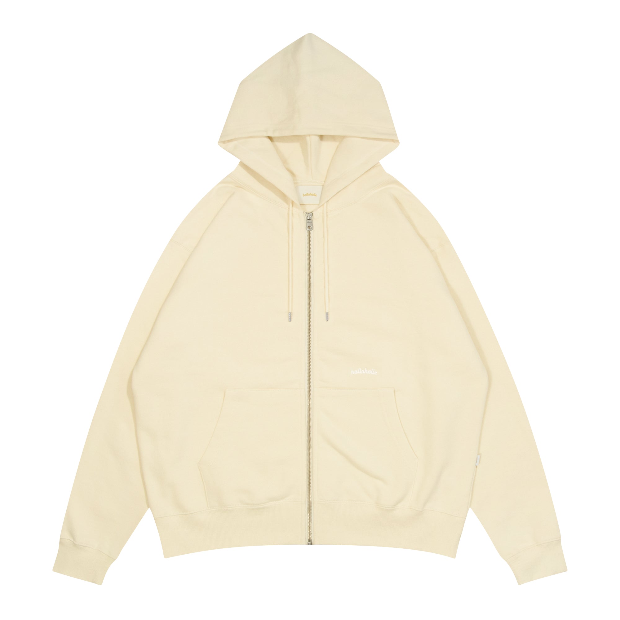 Small Logo Sweat Full Zip Hoodie (ivory) – ballaholicオンライン