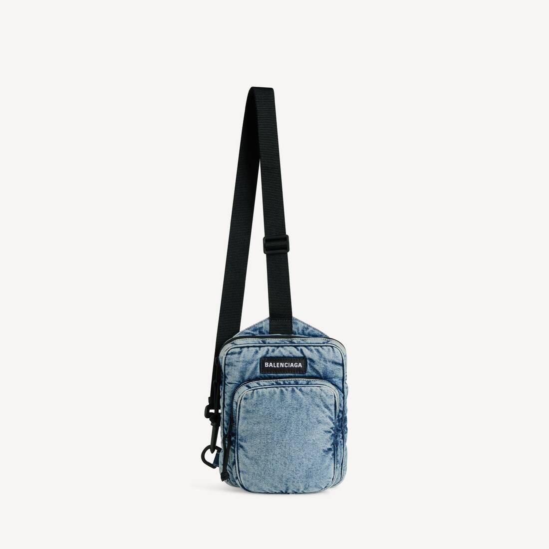 杢ブルー の メンズ Explorer クロスボディ メッセンジャーバッグ