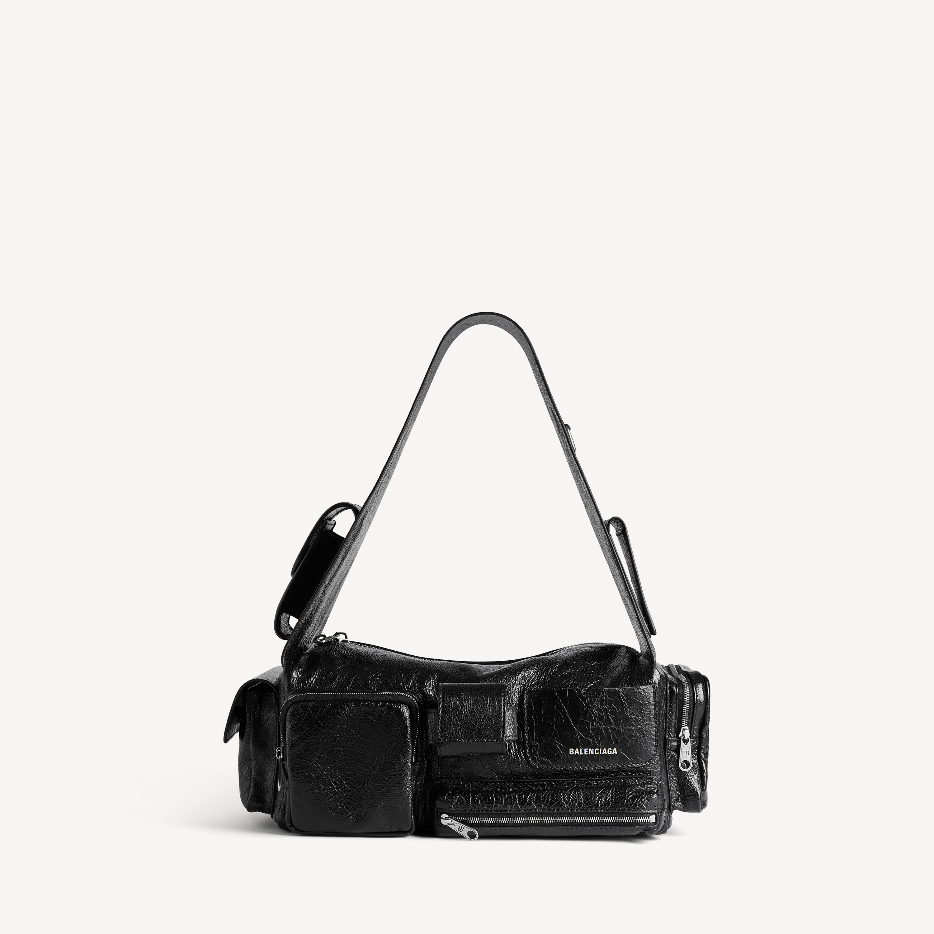 Men's Superbusy Sling Bag Small in Black | Balenciaga JP